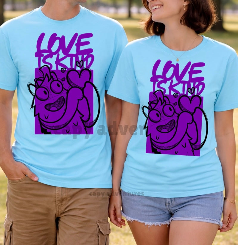 Love Is Kind T-Shirt | Cute Positive Graphic Tee | Kindness Shirt | Capy Adventures™