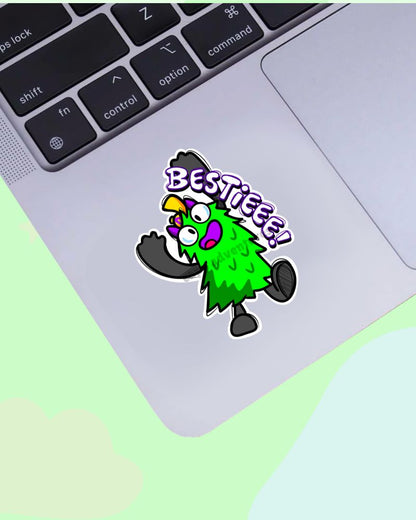 Bestie Sticker | Waterproof Motivational Vinyl Sticker | Laptop, iPad & Water Bottle Decal