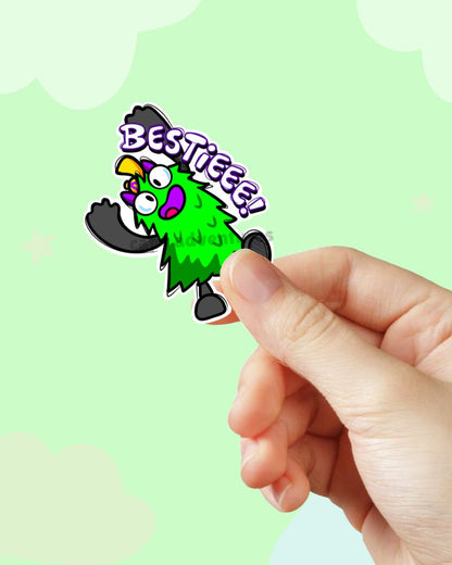 Bestie Sticker | Waterproof Motivational Vinyl Sticker | Laptop, iPad & Water Bottle Decal