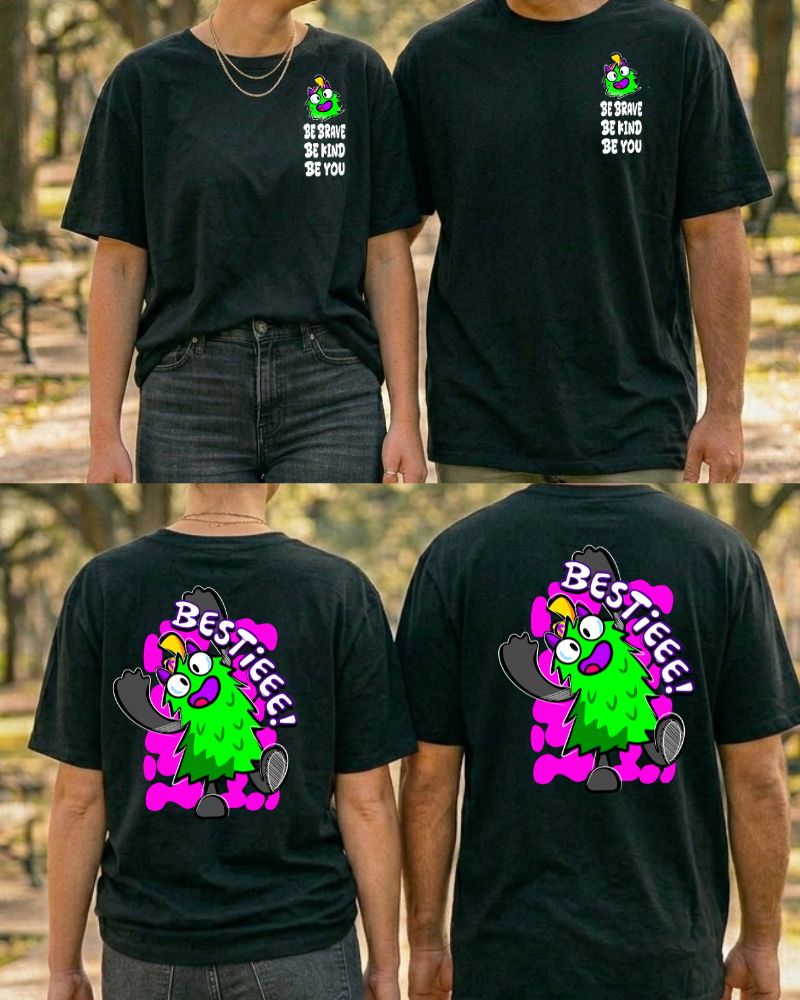 Bestie T-Shirt | Cute Positive Graphic Tee | Kindness Shirt | Capy Adventures™