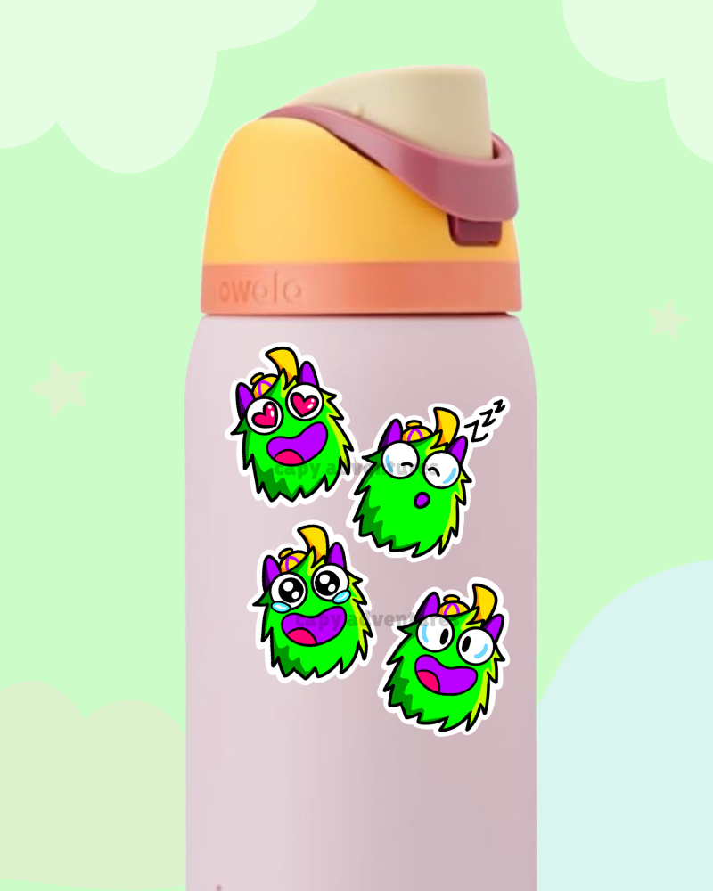 Emoji Sticker Pack | Waterproof Motivational Vinyl Sticker | Laptop, iPad & Water Bottle Decal