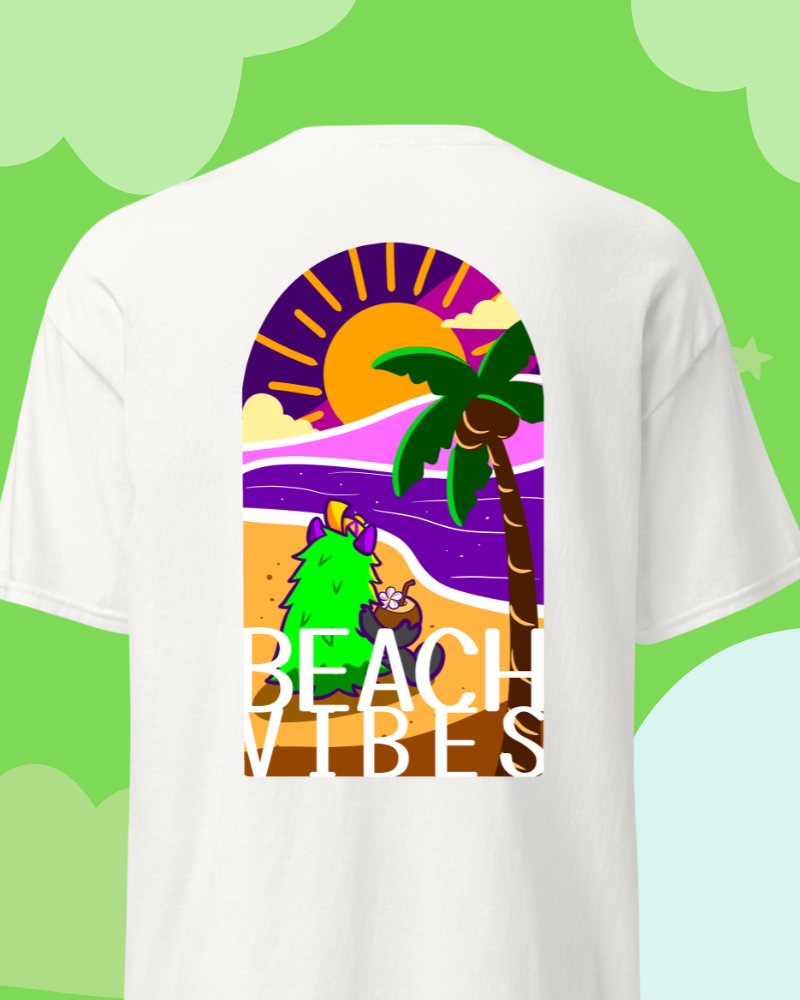 Beach Vibes Summer | Cute Positive Graphic Tee | Kindness Shirt | Capy Adventures