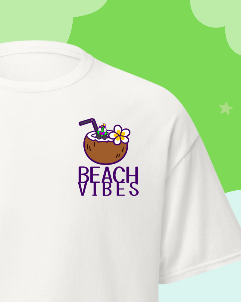 Beach Vibes Summer | Cute Positive Graphic Tee | Kindness Shirt | Capy Adventures